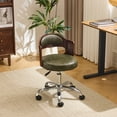 thumbnail image 1 of Zimtown Faux Leather Home Office Desk Chair, Swivel Rolling Computer Chair, Adjustable Vanity Chair Modern Task Chair for Adults, Olive Green, 1 of 7