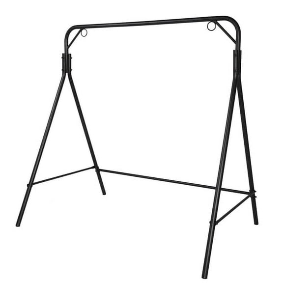 Zimtown Flat Top Iron Art Swing Frame Garden Black Outdoor