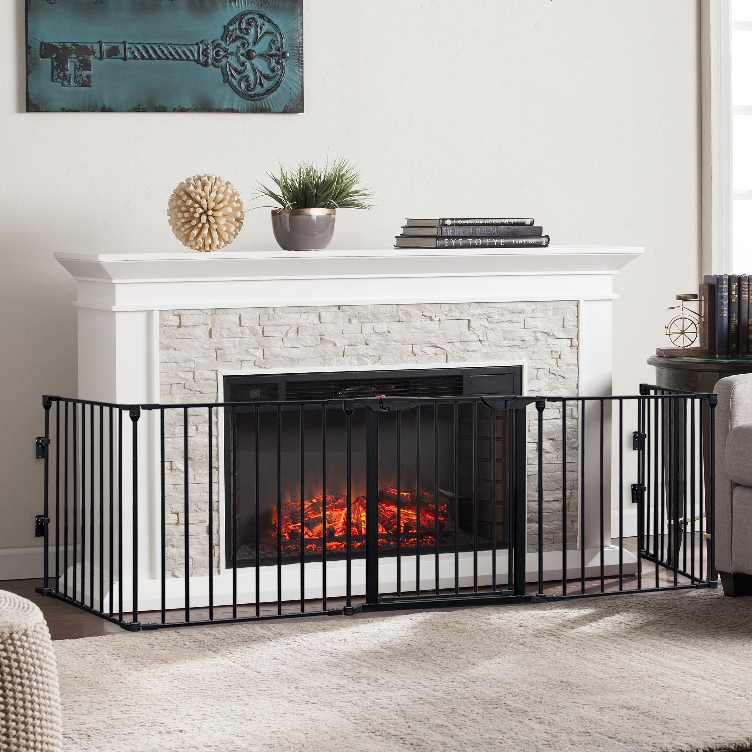 Zimtown 116'' 5Panel Foldable Dog Pet Gate Fence, Baby Cat Barrier