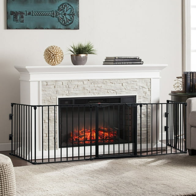 Zimtown 116'' 5Panel Foldable Dog Pet Gate Fence, Baby Cat Barrier