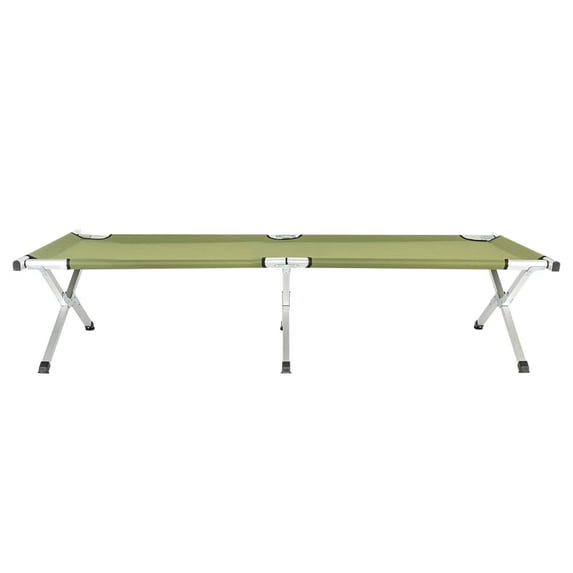 Zimtown Folding Chaise Lounge Camping Sleeping Bed Cots Hiking Travel Green