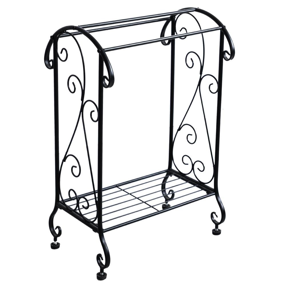 Zimtown Freestanding Metal Bathroom Towel Rack Stand Organizer with