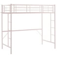 thumbnail image 1 of Zimtown Full Loft Bed with Stairs Metal Single Loft Bunk Bed with Safety Guard Rails & 2 Side Ladder, Pink, 1 of 9