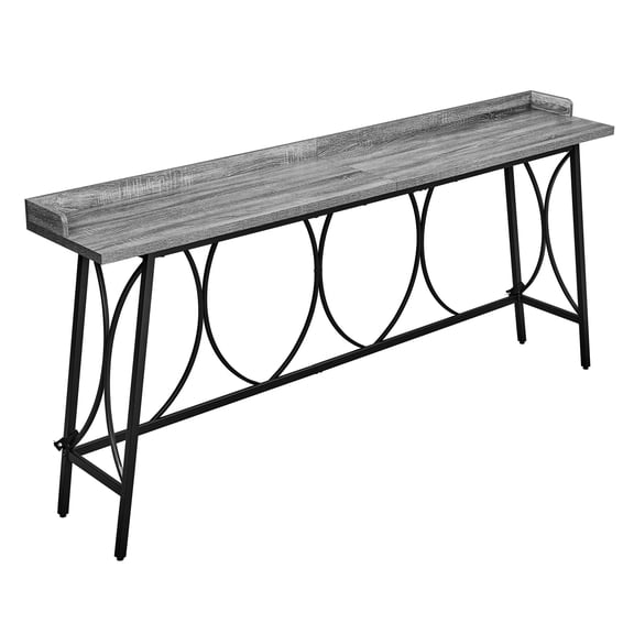Zimtown Gray Pub Table 82.3" Long Bar Table Multi functional Dining Table for Kitchen Dining Home Office Vintage Style Durable Sturdy Design Easy to Clean