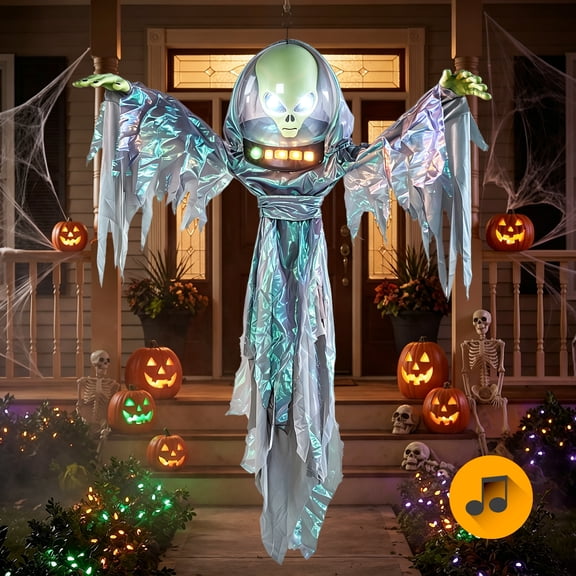 Zimtown Halloween Animatronic Set Halloween Prop Outdoor Hanging Decoration w/ Scary Sounds