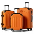 thumbnail image 1 of Zimtown Hardside Lightweight Spinner Orange 3 Piece Luggage Set with TSA Lock, 1 of 12