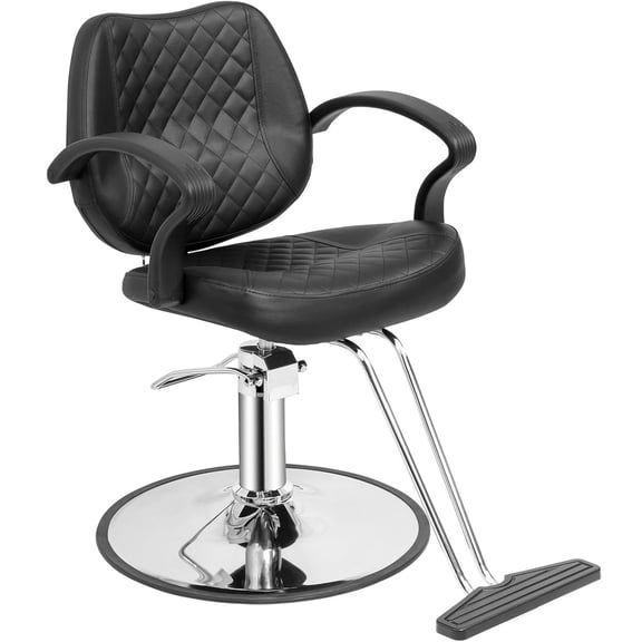 Zimtown Hydraulic Barber Chair, Adjustable Salon Chair for Hairstyling, Black