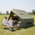 thumbnail image 1 of Zimtown Inflatable Tent with Hand Pump for Camping, Easy Setup Air Glamping Tents, All-Weather Waterproof Blow up Camping Tent, Green, 1 of 13