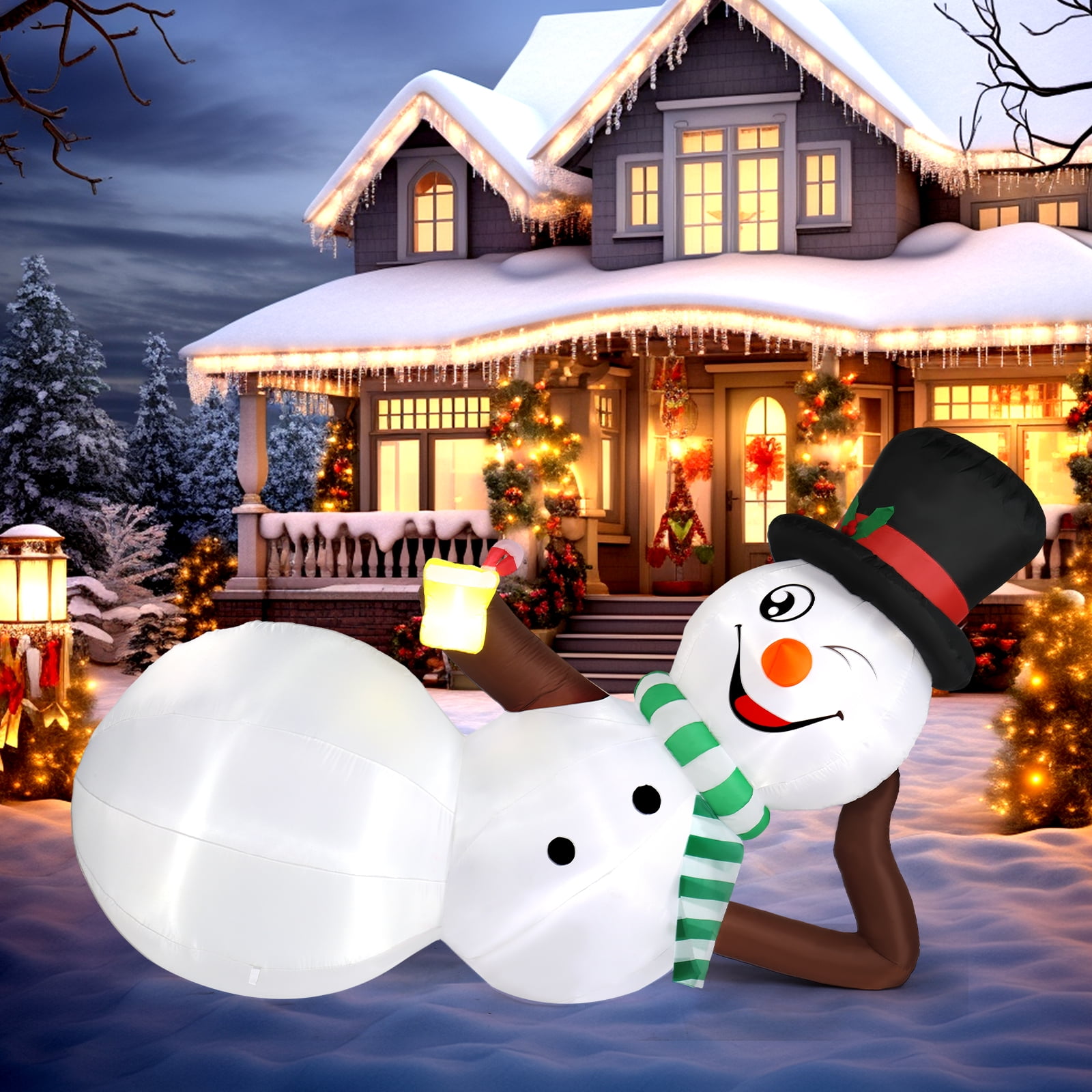 Zimtown Inflatables Snowman Outdoor Christmas Decorations For Holiday Zimtown Inflatables Snowman Outdoor Christmas Decorations For Holiday Lawn Garden Party 728b624f 7fa4 4a30 B34a 