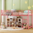 thumbnail image 1 of Zimtown Junior Metal Twin Loft Bed, Pink, 1 of 10