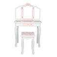thumbnail image 1 of Zimtown Kid Vanity Set Makeup Dressing Table with Mirror Chair Drawer Pink, 1 of 9