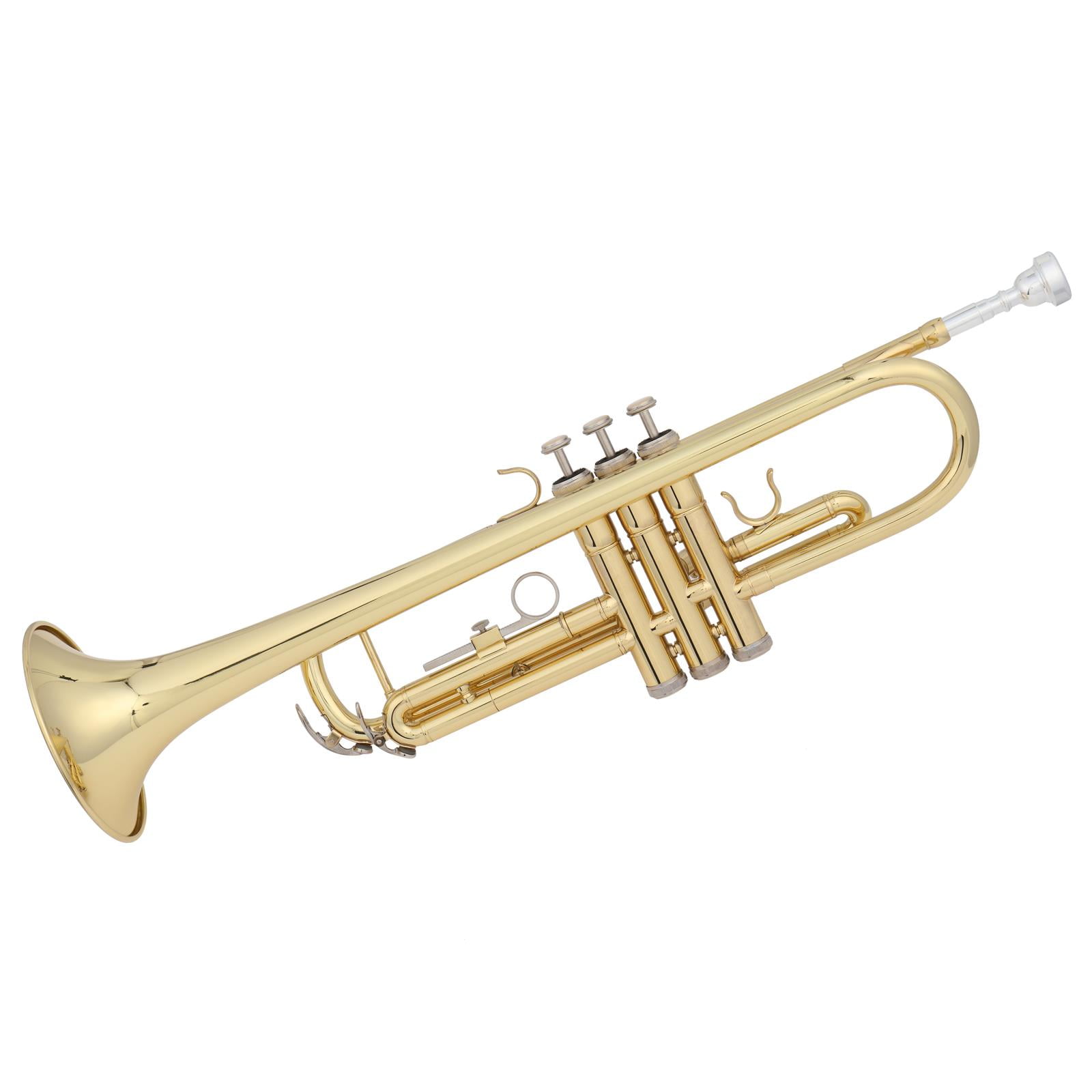 Zimtown Lacquer Brass Bb Trumpet Kit with Case & Accessories Gold