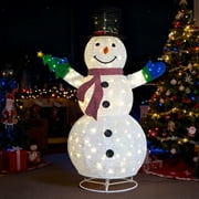 Zimtown Lighted Snowman Christmas Decoration w/ 200 LED Lights,Christmas Outdoor Decor