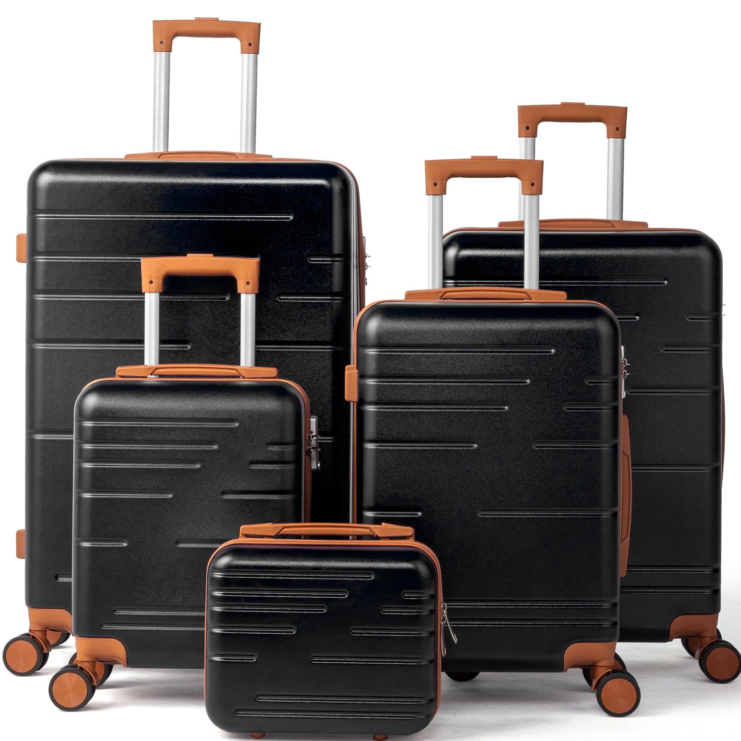 Zimtown Luggage 5 Piece Sets Suitcase ABS Hardside with Spinner