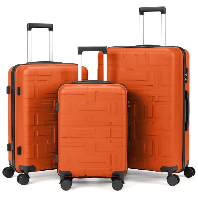 Zimtown Luggage Set 3 Piece Hardside Suitcase Set Lightweight
