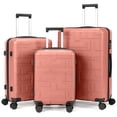 thumbnail image 1 of Zimtown Luggage Set 3 Piece Hardside Suitcase Set Lightweight Suitcase with Spinner Wheels, 20/24/28 Inch Luggage for Men Women, Pink, 1 of 16