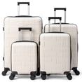 thumbnail image 1 of Zimtown Luggage Set 4 Piece Hardshell Suitcase Sets with Spinner Wheels, Lightweight Carry On & Checked Travel Luggage, 16/20/24/28 Inch White, 1 of 17