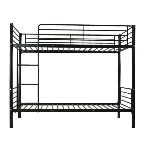 Zimtown Metal Bunk Bed with Ladder for Kid's Room,Twin Black