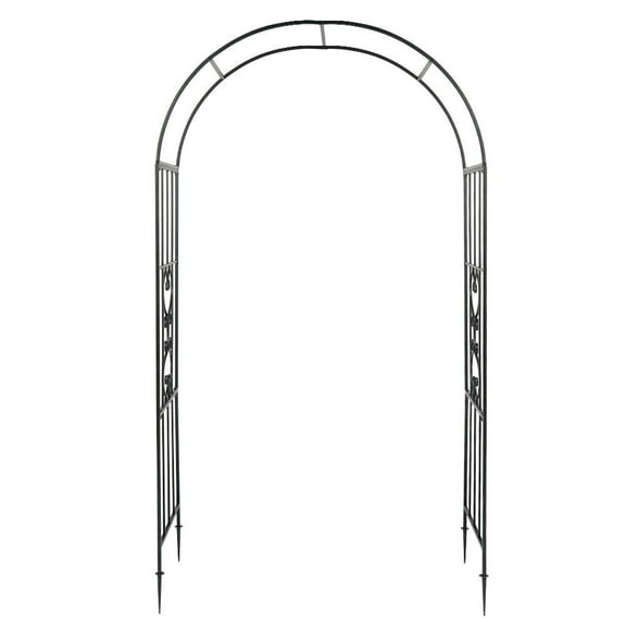 Zimtown Metal Garden Trellis Arch 7.2 Ft Garden Arbor for Climbing Plant Outdoor Wedding
