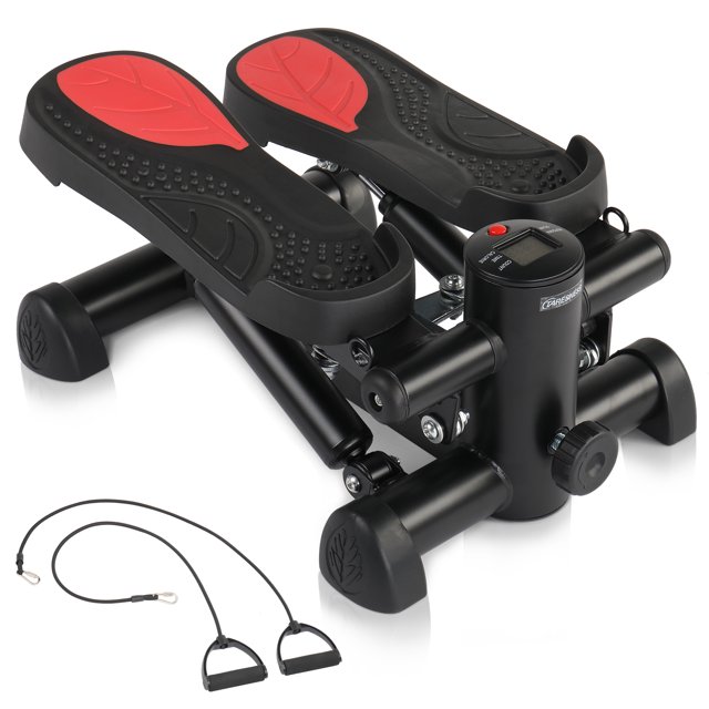 Zimtown Mini Stair Stepper with Resistance Bands, Portable Stepper