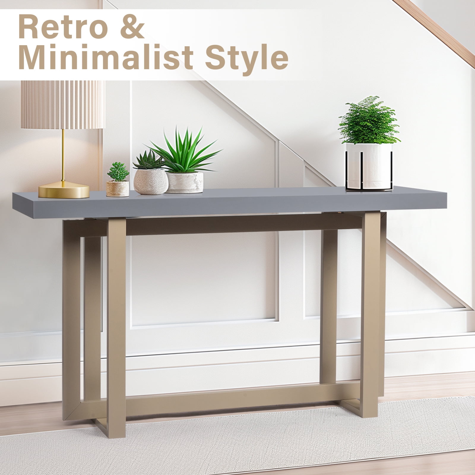 Zimtown Modern Console Table for Entryway, 59" Long Simplistic Sofa ...