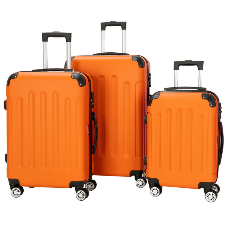 Dropship Luggage Set Of 3, 20-inch With USB Port, Airline Certified  Carry-on Luggage With Cup Holder, ABS Hard Shell Luggage With Spinner  Wheels, Orange to Sell Online at a Lower Price