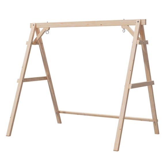 Zimtown Original Wood Porch Swing Stand, 5FT A-Frame Design 600lb Weight Capacity Outdoor Use