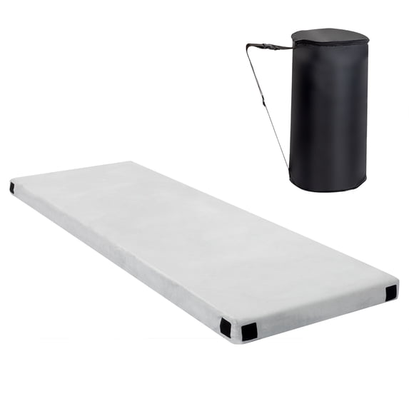 Zimtown Outdoor 2.5-inch Memory Foam Camping Mattress Portable Roll-Up Sleeping Mat, Small Gray