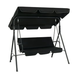 Garden Winds Replacement Canopy Top Cover for the Garden Treasures 2 Person Sling Swing Slate Gray Walmart