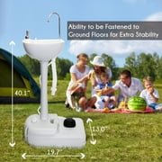 Zimtown Portable Sink Station, 5-Gallon Rolling Hand Wash Basin with Soap Dispenser & Towel Holder