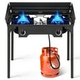 thumbnail image 1 of Zimtown Outdoor Stove Gas Cooker 2 Burner Camping Stove 150000 BTU Cooker, 1 of 7