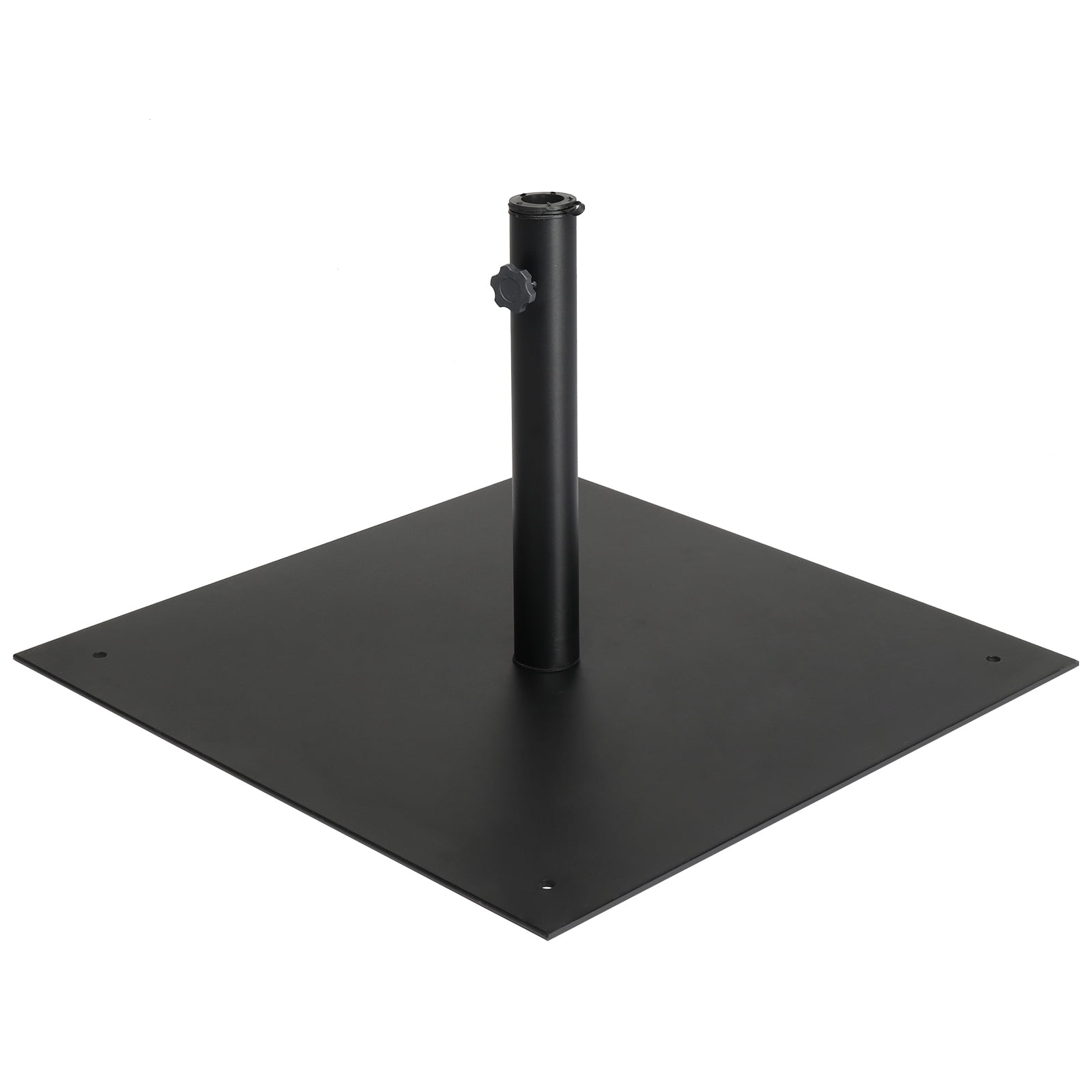 Zimtown Outdoor Umbrella Stand 38.8 lbs Heavy Duty Square Steel Plate Stand Patio Umbrella Base, Black