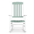 thumbnail image 1 of Zimtown Outdoor Wooden Rocking Chair Patio High Back Ergonomic Rocker for Porch Lawn Garden Mint Green, 1 of 8