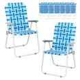 thumbnail image 1 of Zimtown Patio Lawn Chair Set, 8 Pack Outdoor Beach Chair Portable Camping Chair(Blue), 1 of 9
