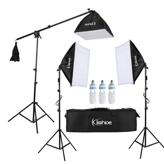 Zimtown Photo Studio 3 Softbox Photography Light Stand Continuous Lighting Kit 1000W