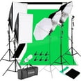 thumbnail image 1 of Zimtown Photography Studio Backdrop Softbox Umbrella Background Stand Light Stands Set, 1 of 12