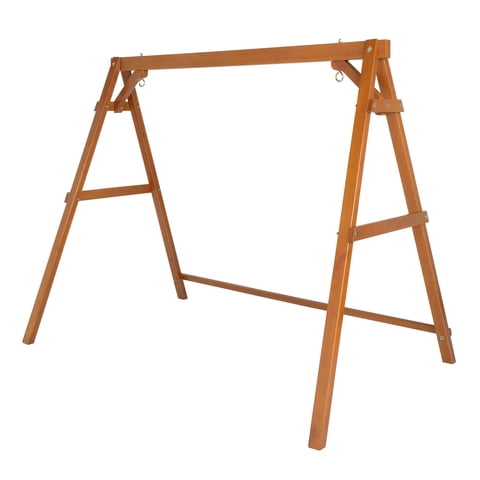 Zimtown Porch Swing Frame Swing Stand A-Frame 600lbs Wooden Brown 5FT