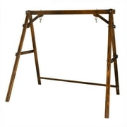 Zimtown Porch Swing Frame Swing Stand A-Frame 600lbs Wooden Carbonized 4FT
