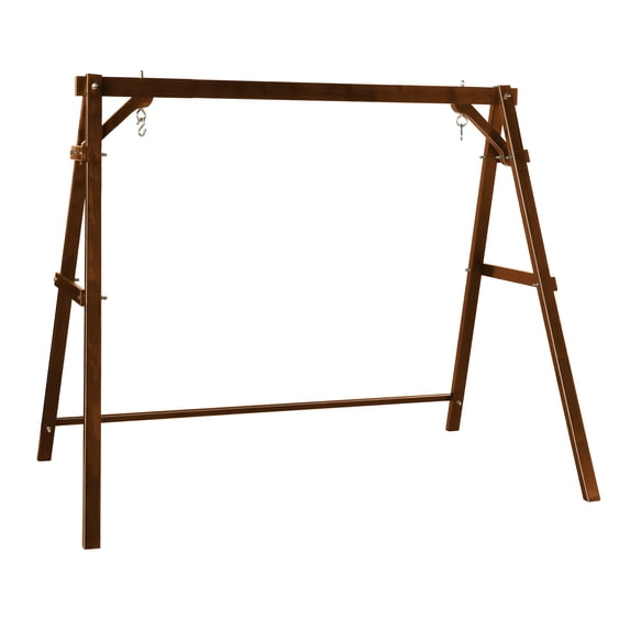 Zimtown Porch Swing Frame Swing Stand a-Frame for 5 ft 660lbs Capacity Wooden Carbonized