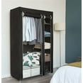 thumbnail image 1 of Zimtown Portable Closet, 42'' x 18'' x 67'' Clothes Wardrobe Rack Bedroom Organizers and Storage, Black, 1 of 8