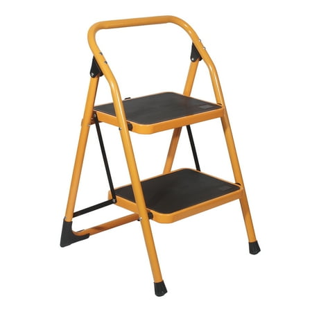 Zimtown Portable Folding 2 Step Ladder Step Stool, 330 lb. Load Capacity, Iron