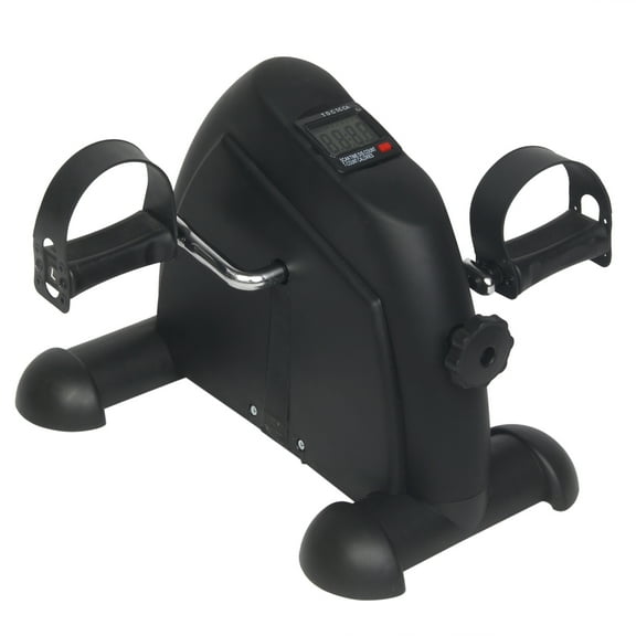Zimtown Portable Mini Cycle Bike Foot Pedal Exercise Machine Arm and Leg Recovery Peddler Exerciser Under Desk Black