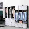 thumbnail image 1 of Zimtown Portable Wardrobe 30-Cube DIY Closet Cabinets Shelves Clothes Storage Organizers for Books, Toys,Clothes, 1 of 8