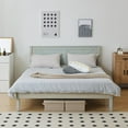 thumbnail image 1 of Zimtown Queen Bed Frame,Solid Pine Wood Queen Platform Bed, Gray, 1 of 10