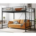 thumbnail image 1 of Zimtown Queen Loft Bed, Metal Bunk Bed Frame,Black, 1 of 10
