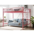 thumbnail image 1 of Zimtown Queen Loft Bed, Metal Bunk Bed Frame,Pink, 1 of 9