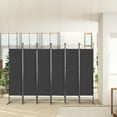 thumbnail image 1 of Zimtown Room Divider Screen Modern Room Separator Folding Screen Privacy Partition Wall Dividers for Rooms 6 Panels, Black, 1 of 11
