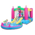 Zimtown Safe Inflatable Bounce House Castle Kids Water Spray Slide