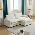 thumbnail image 1 of Zimtown Sectional Sofa with Ottoman, L Shaped Convertible Couch with Removable Chaise Chenille Fabric Sofa Set for 3-4 Persons Beige, 1 of 10