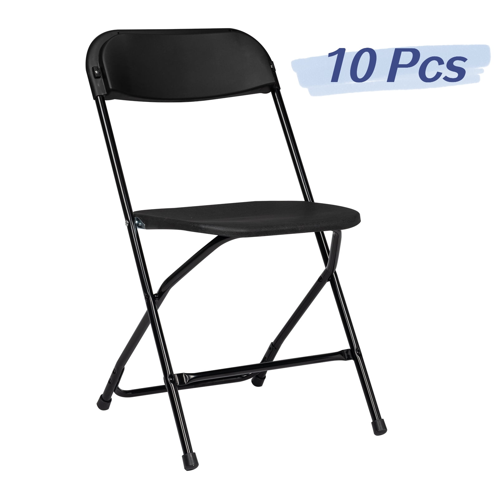 Zimtown Set of 10 Folding Chairs Heavy Duty Steel Frame Plastic